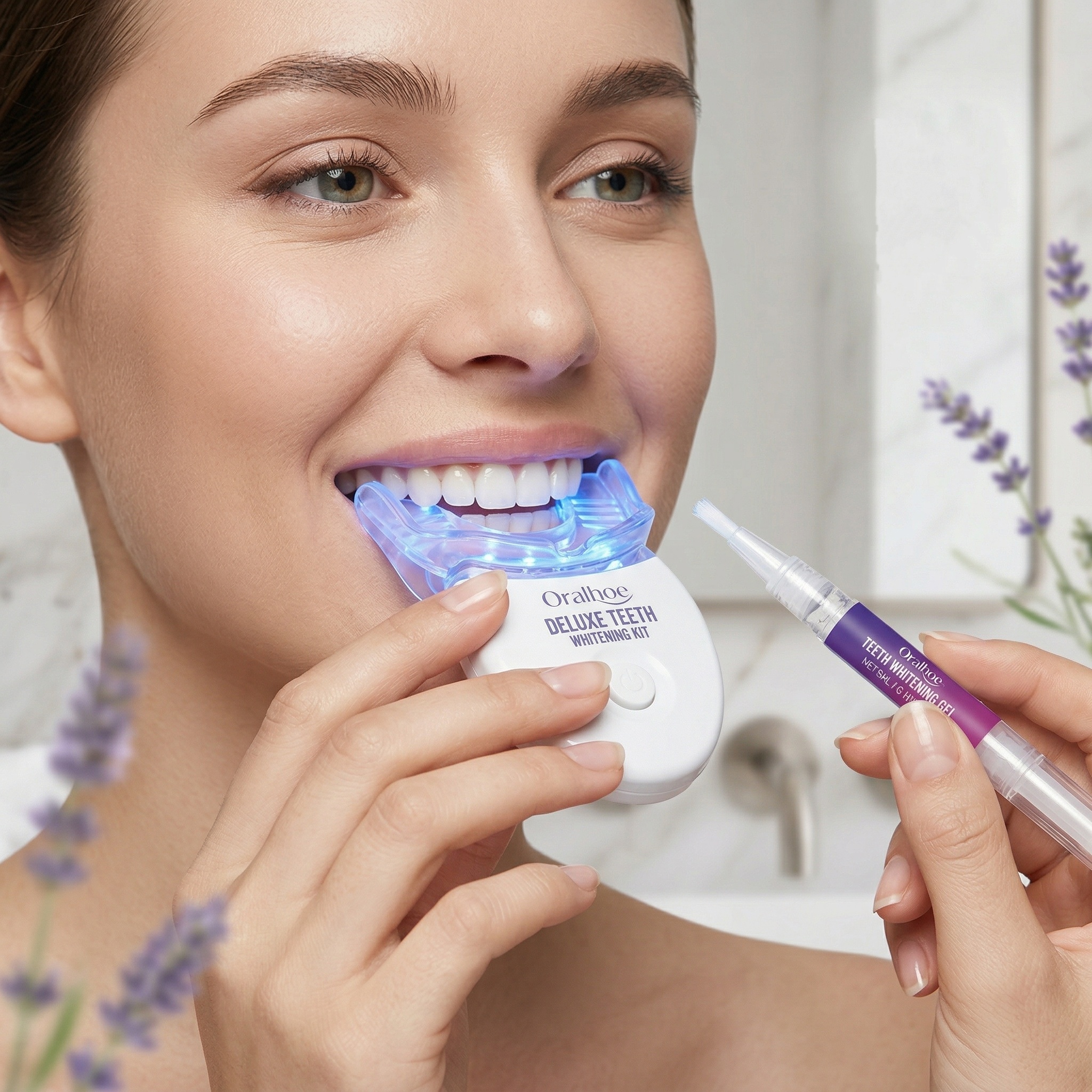 Teeth Whitening Uv Kit - Oralhoe Teeth Care Set Oral Hygiene