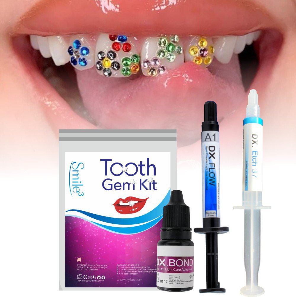 Teeth Whitening With Peroxide - HOT Tooth Gem Kit Teeth Decorations