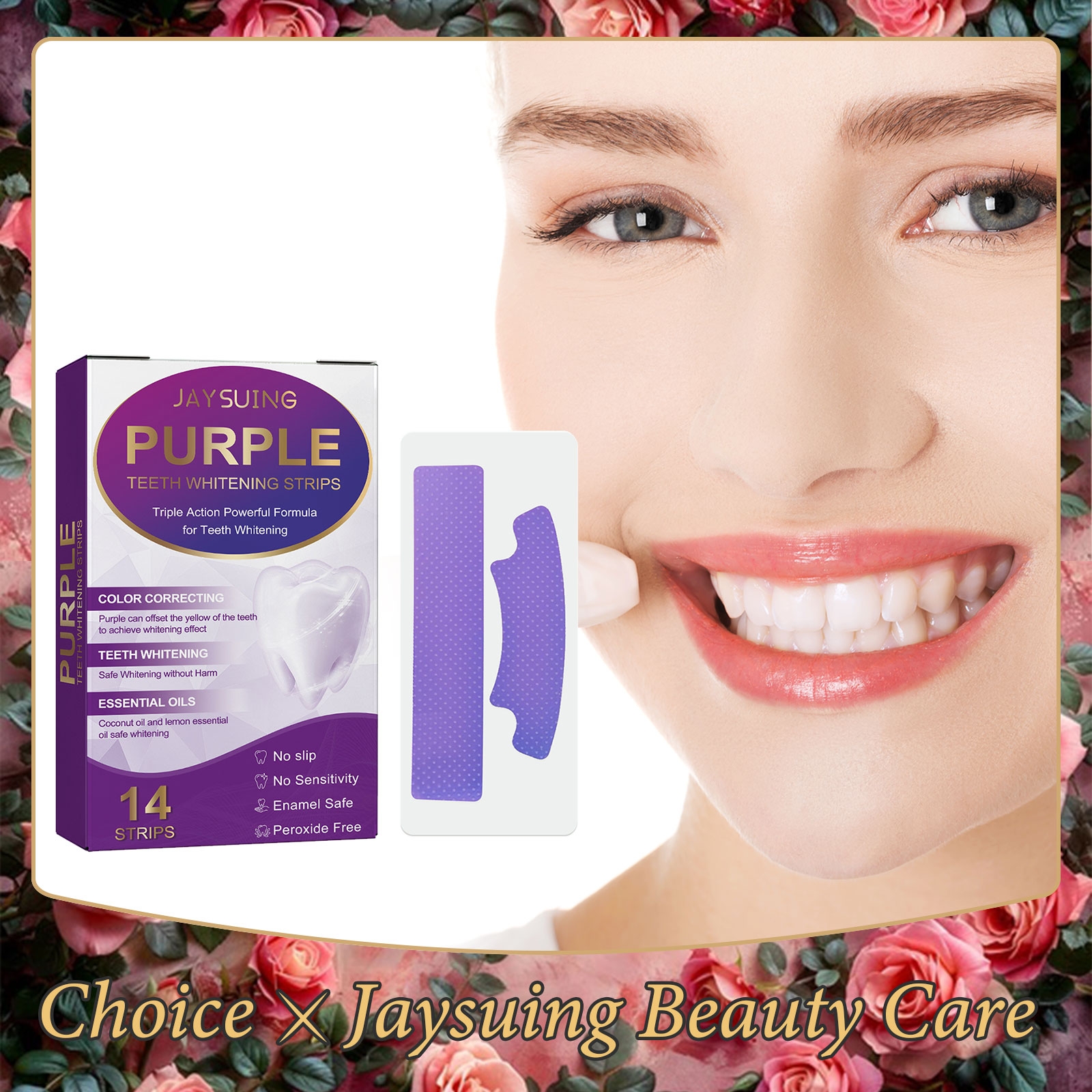 Teeth Whitening Effective - 14pcs/box Teeth Bleaching Strip Purple Dental
