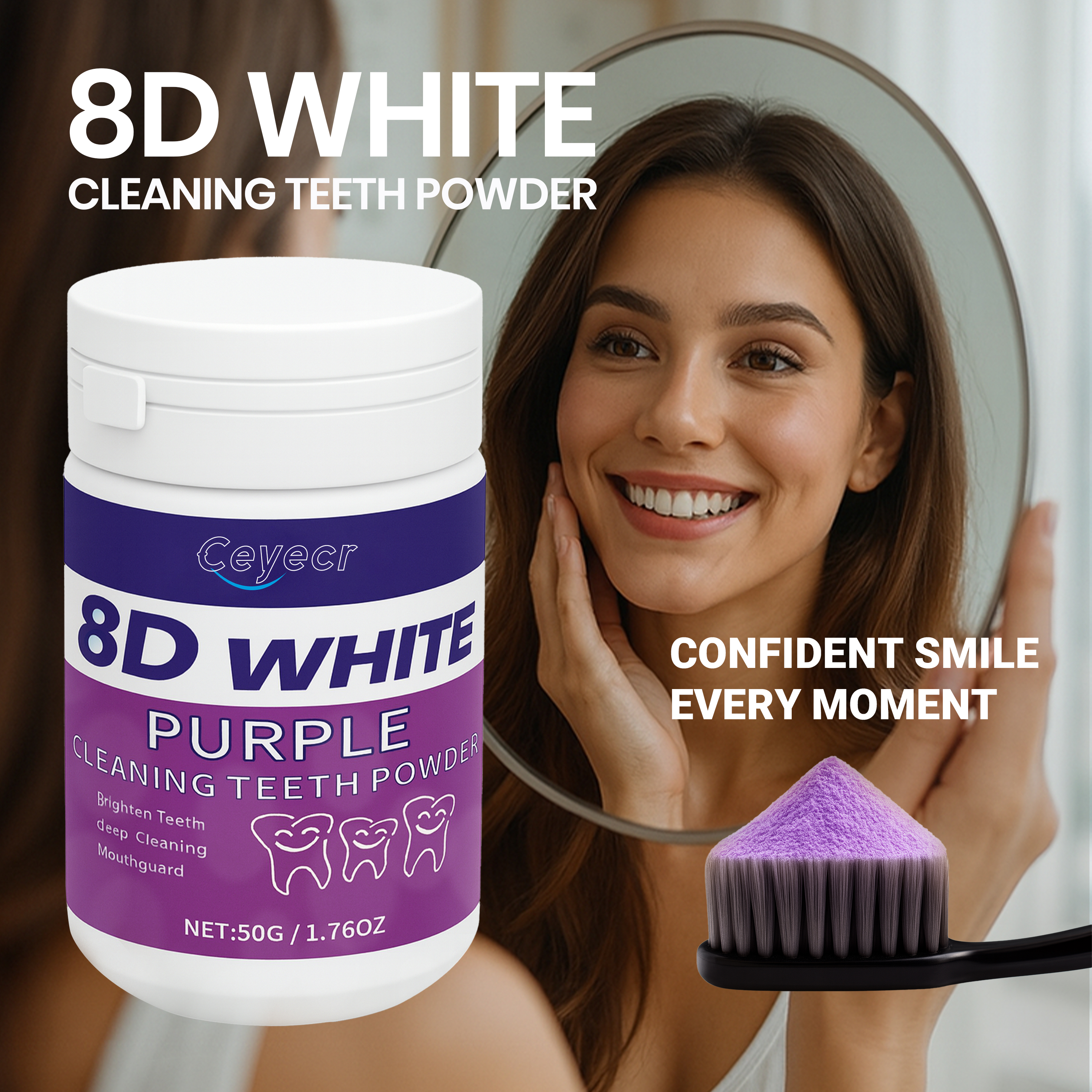Teeth Whitening Powder - 8D white Teeth Whitening Powder, 50g/1.76.Oz