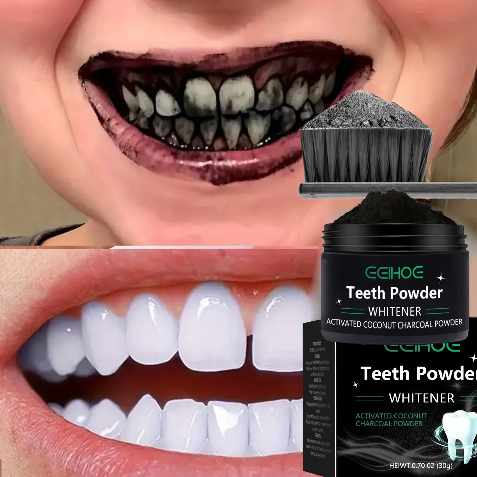 Teeth Whitening Powder - Teeth Brightening Whitening Powder Deep Cleaning
