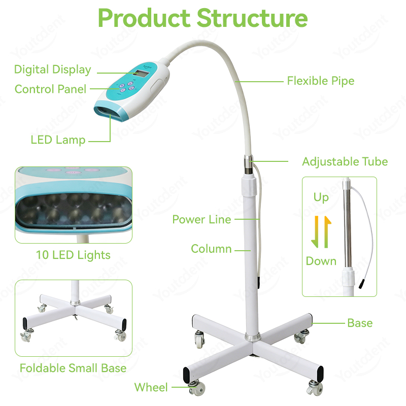 50W Dental Touch Screen 3 Colo - Teeth Whitening Accelerator บทวิจารณ์และราคา