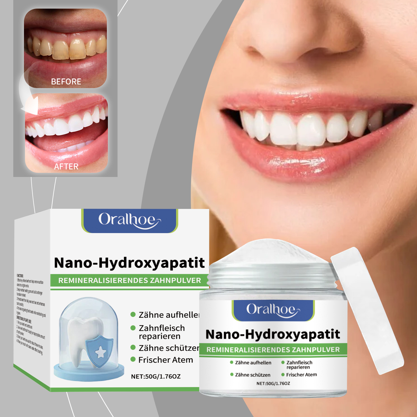 Natural Teeth Brightening Powd - Teeth Whitening Powder บทวิจารณ์และราคา