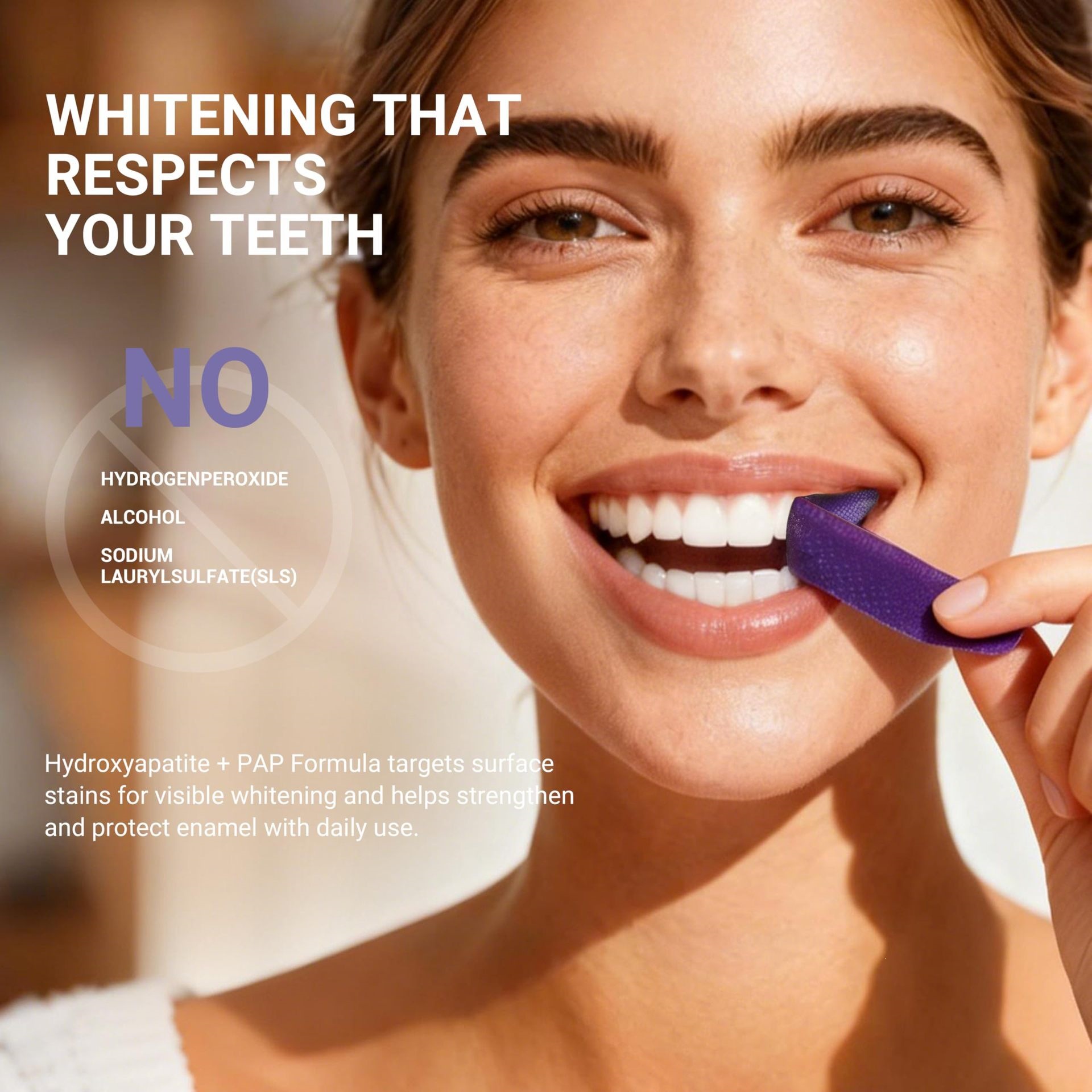Purple Teeth Whitening Strips  - Teeth Whitening Effective บทวิจารณ์และราคา