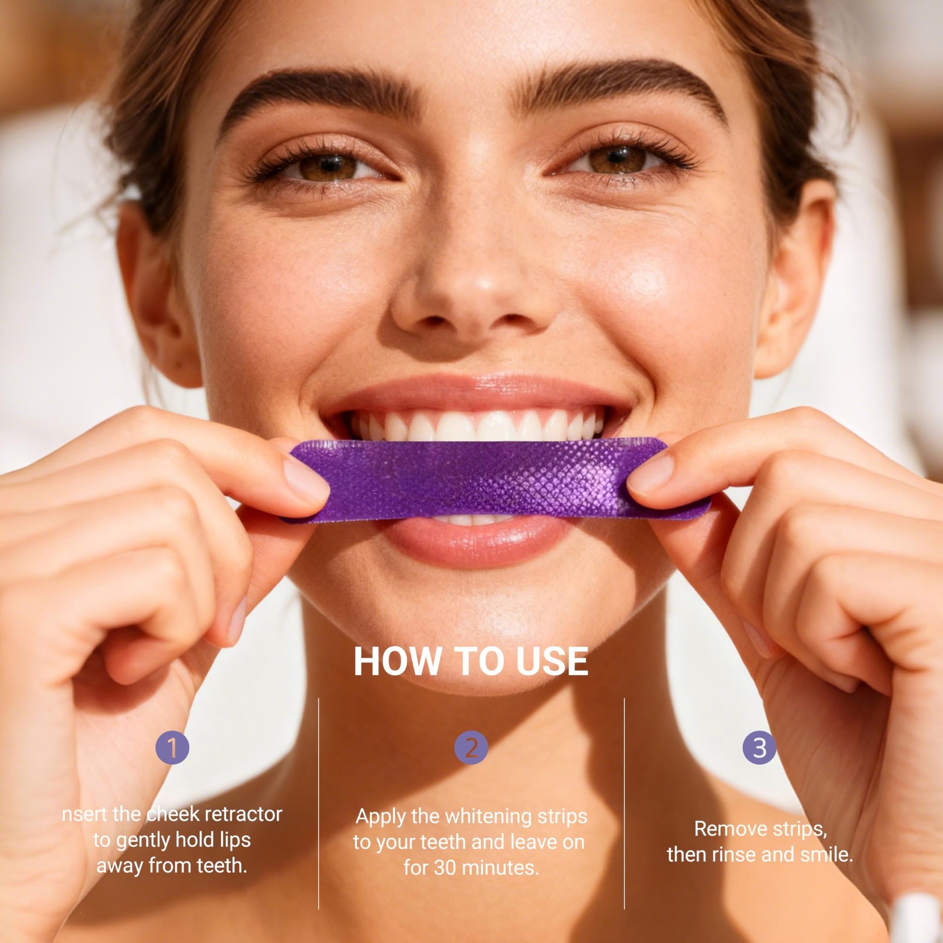 Purple Teeth Whitening Strips  - Teeth Whitening Effective บทวิจารณ์และราคา