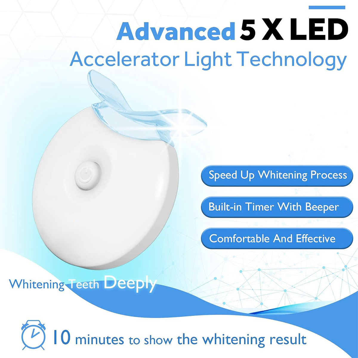 Teeth Whitening Kit - 5X LED L - Teeth Whitening With Peroxide บทวิจารณ์และราคา