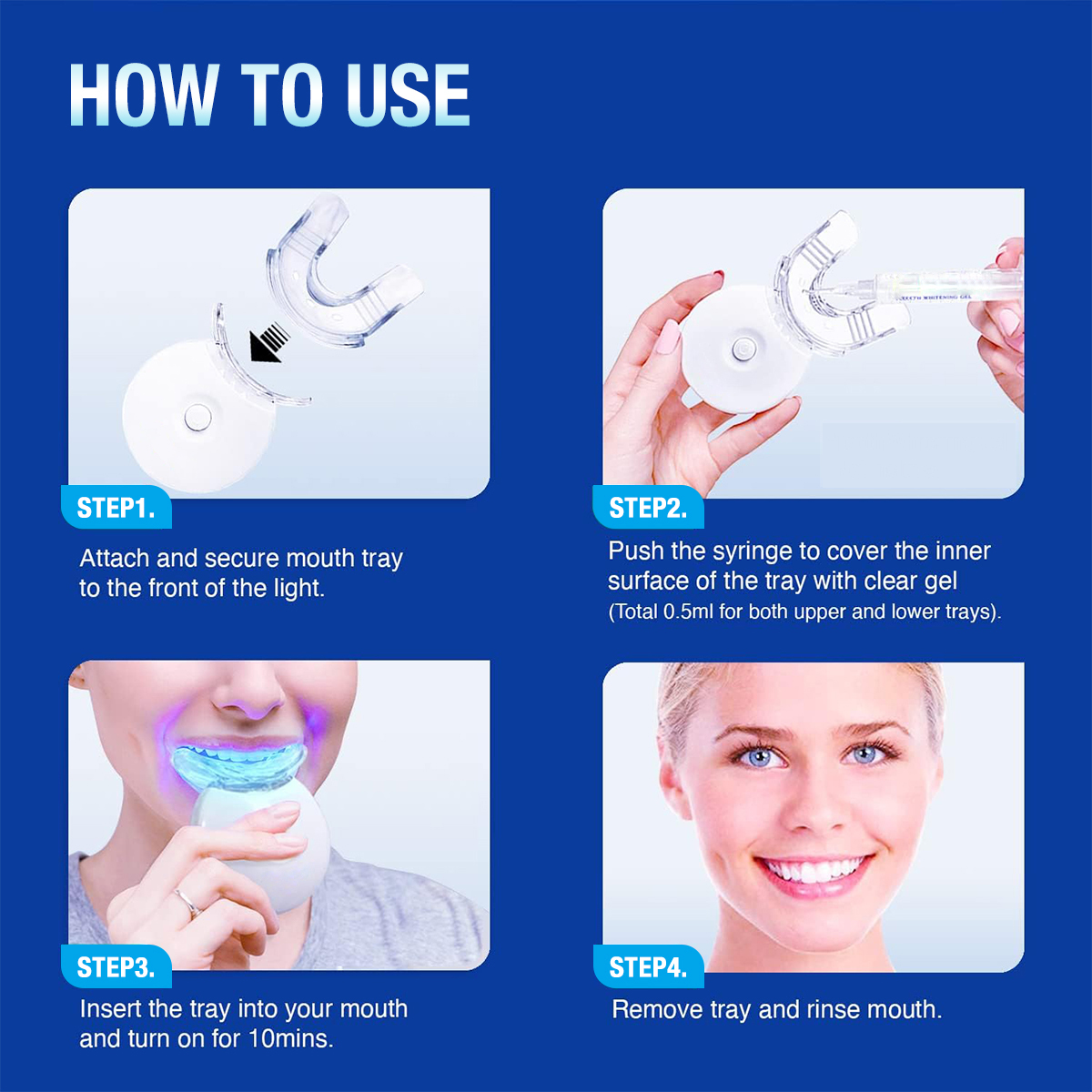 Teeth Whitening Kit - 5X LED L - Teeth Whitening With Peroxide บทวิจารณ์และราคา