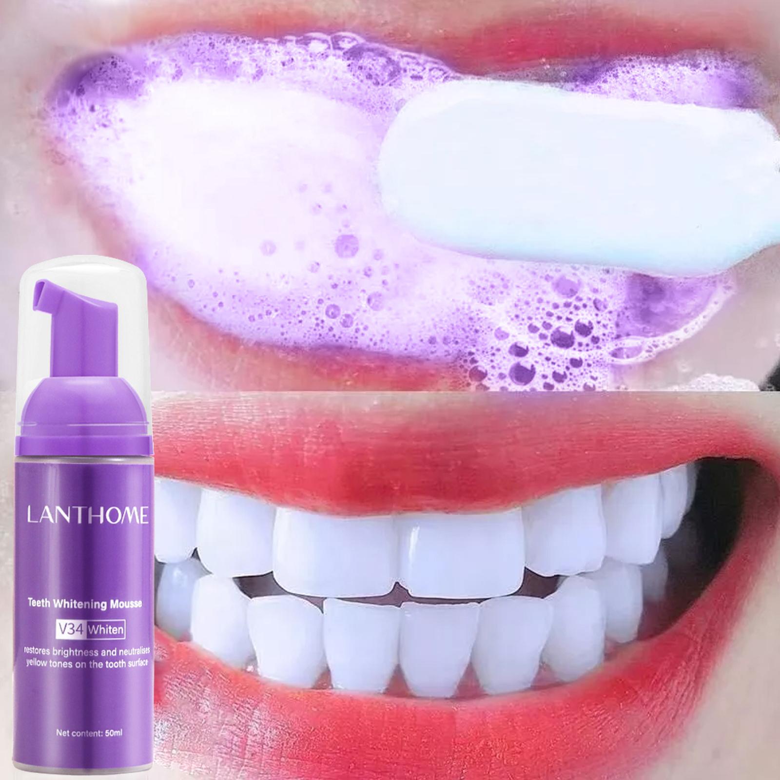 V34 Mousse Teeth Cleaning Toot - Teeth Whitening Effective บทวิจารณ์และราคา