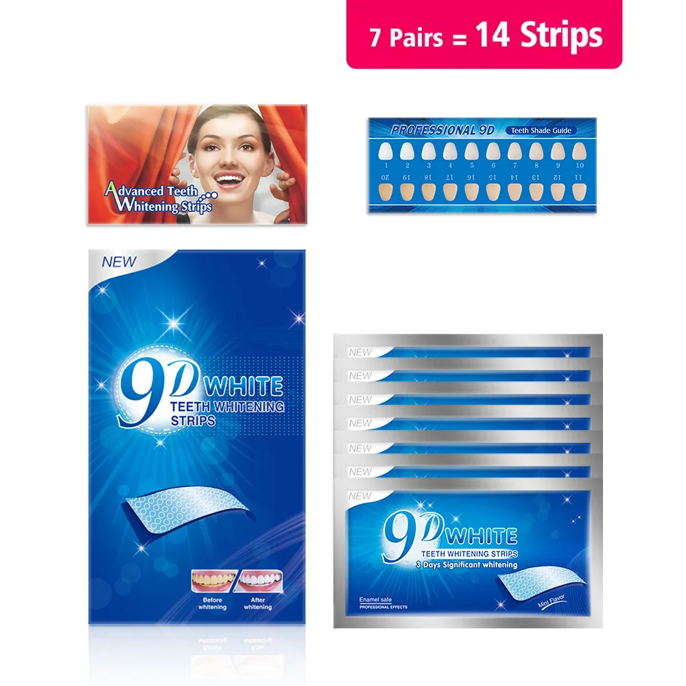 Fast Acting 3D 5D 9D Teeth Whi - Whitening Strip 3D บทวิจารณ์และราคา