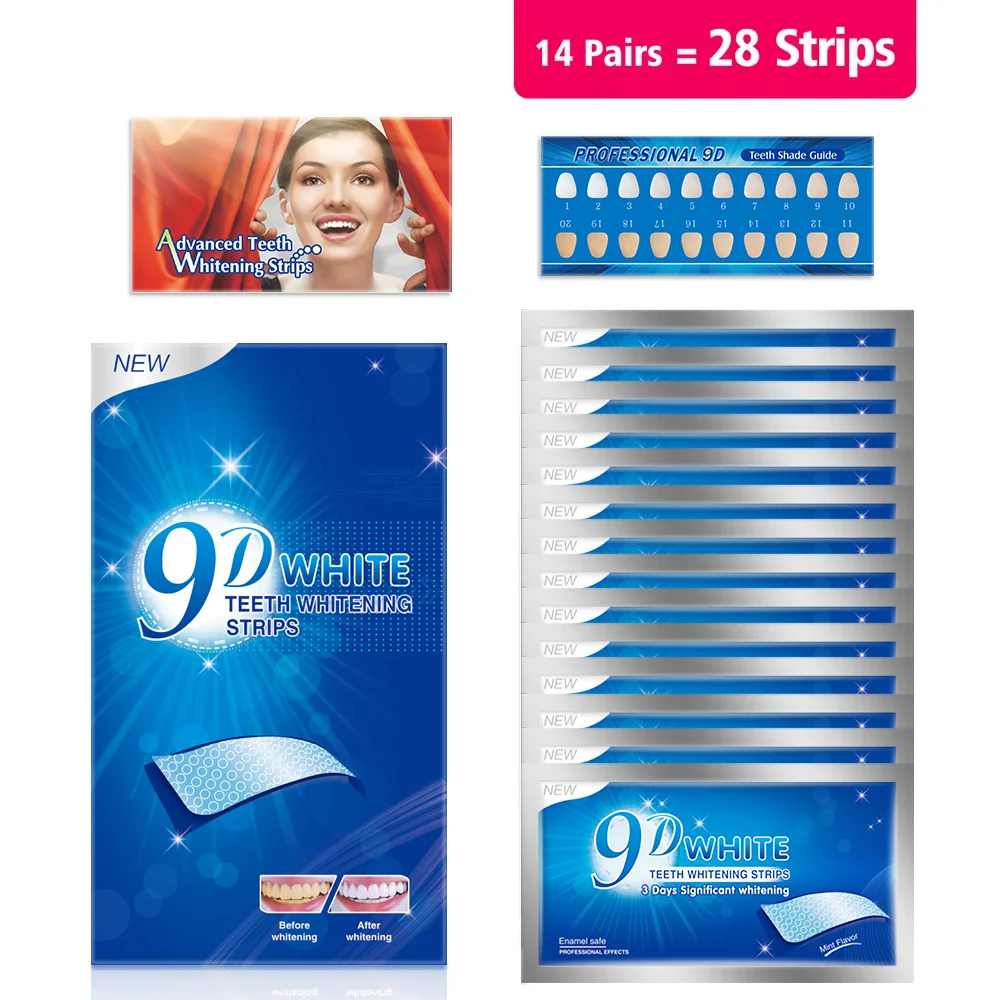 Fast Acting 3D 5D 9D Teeth Whi - Whitening Strip 3D บทวิจารณ์และราคา