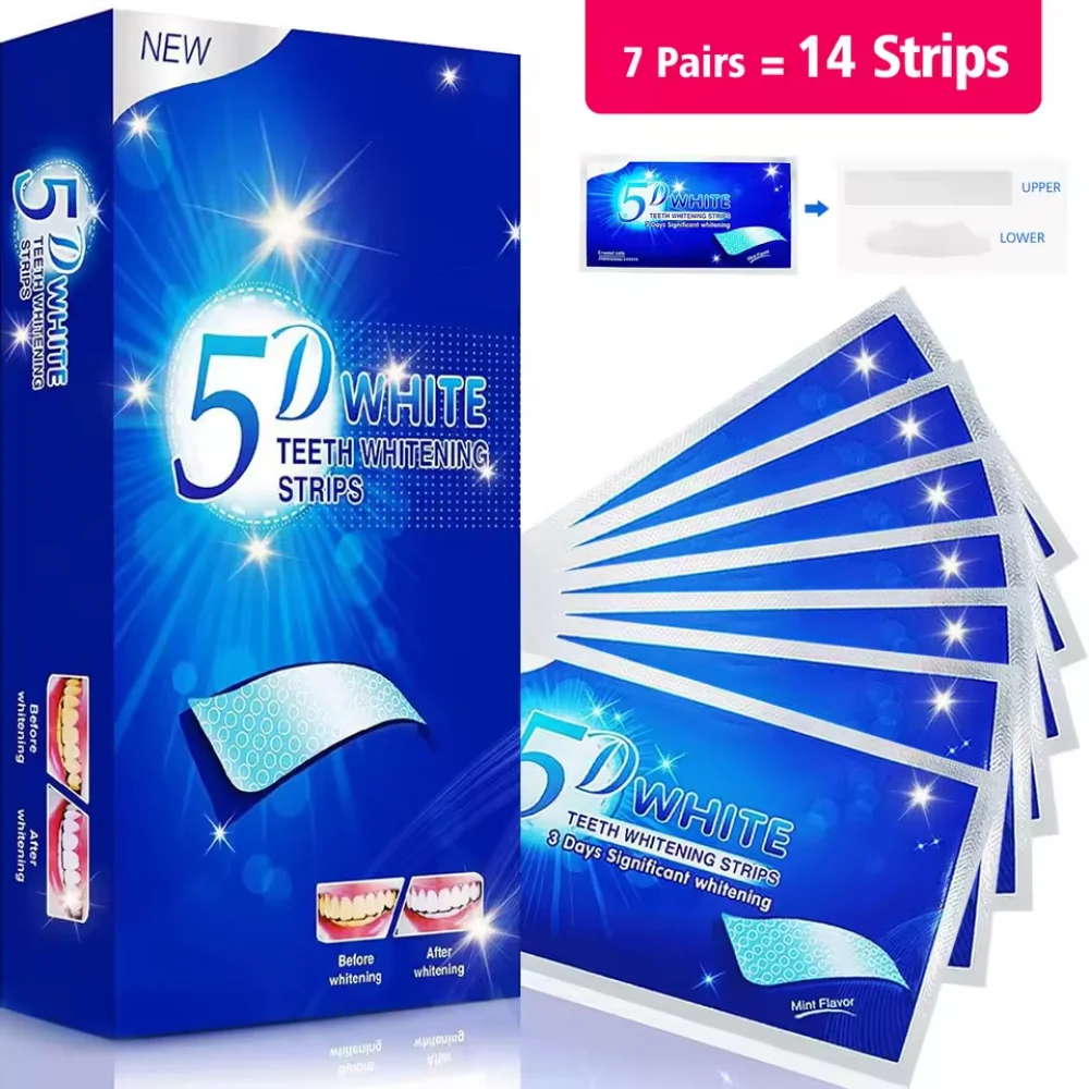 Fast Acting 3D 5D 9D Teeth Whi - Whitening Strip 3D บทวิจารณ์และราคา