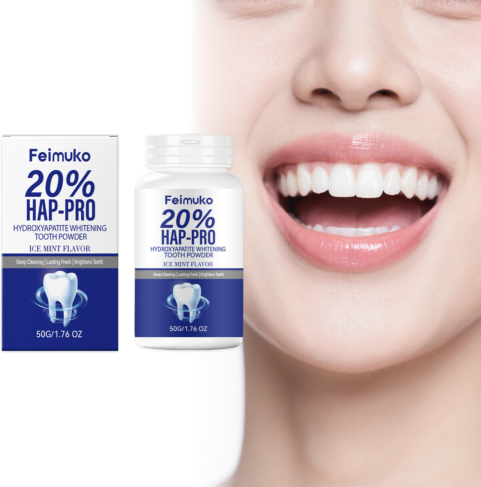 20% Hydroxyapatite Tooth Powde - Teeth Whitening Powder บทวิจารณ์และราคา