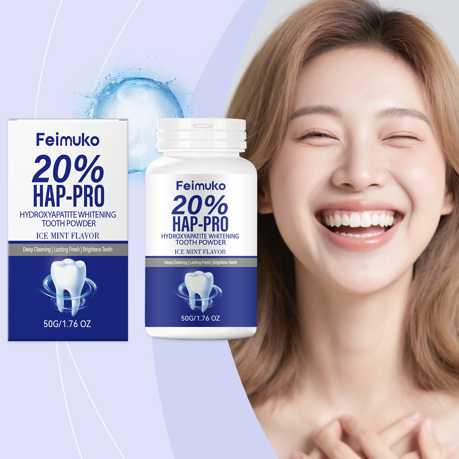 20% Hydroxyapatite Tooth Powde - Teeth Whitening Powder บทวิจารณ์และราคา