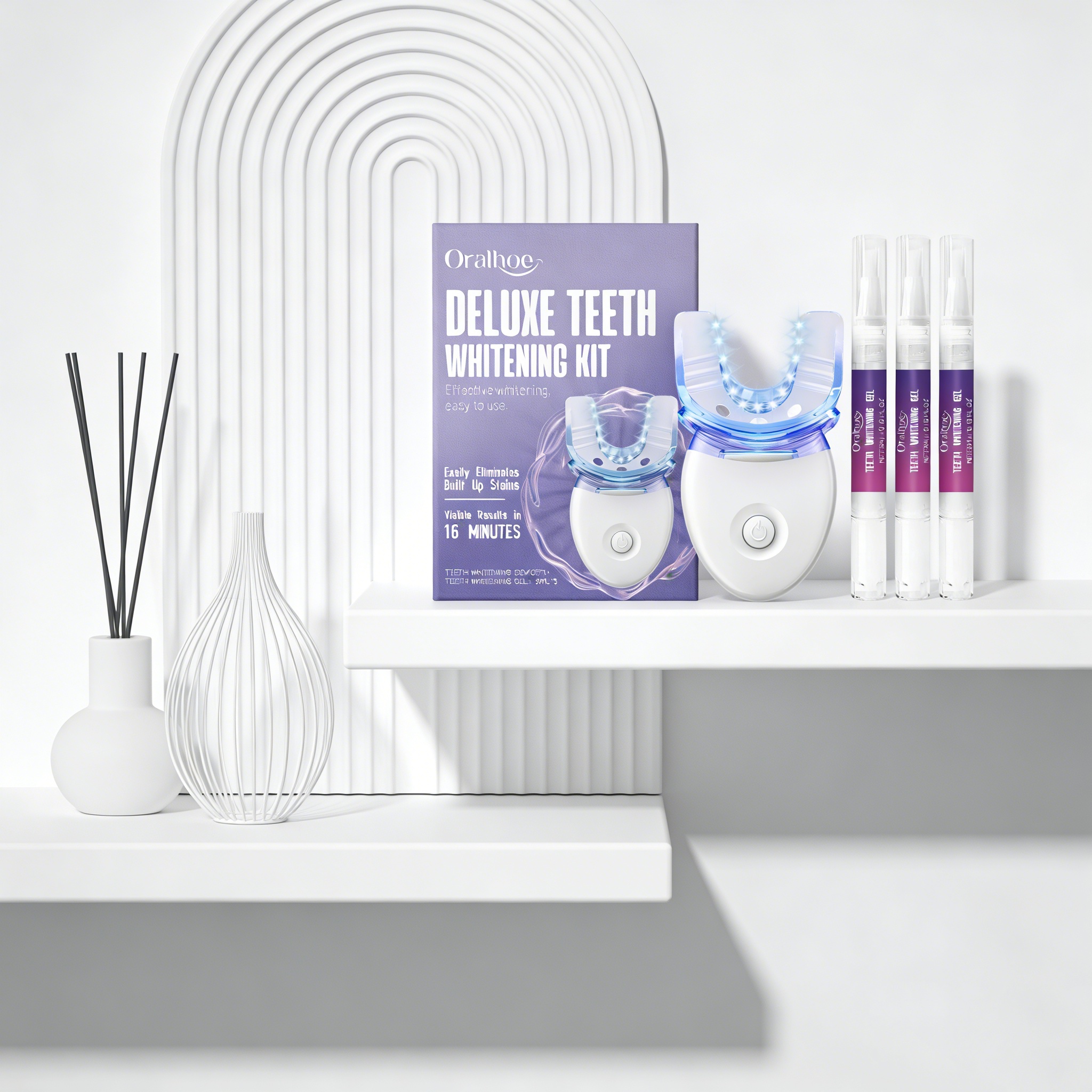 Oralhoe Teeth Care Set Oral Hy - Teeth Whitening Uv Kit บทวิจารณ์และราคา