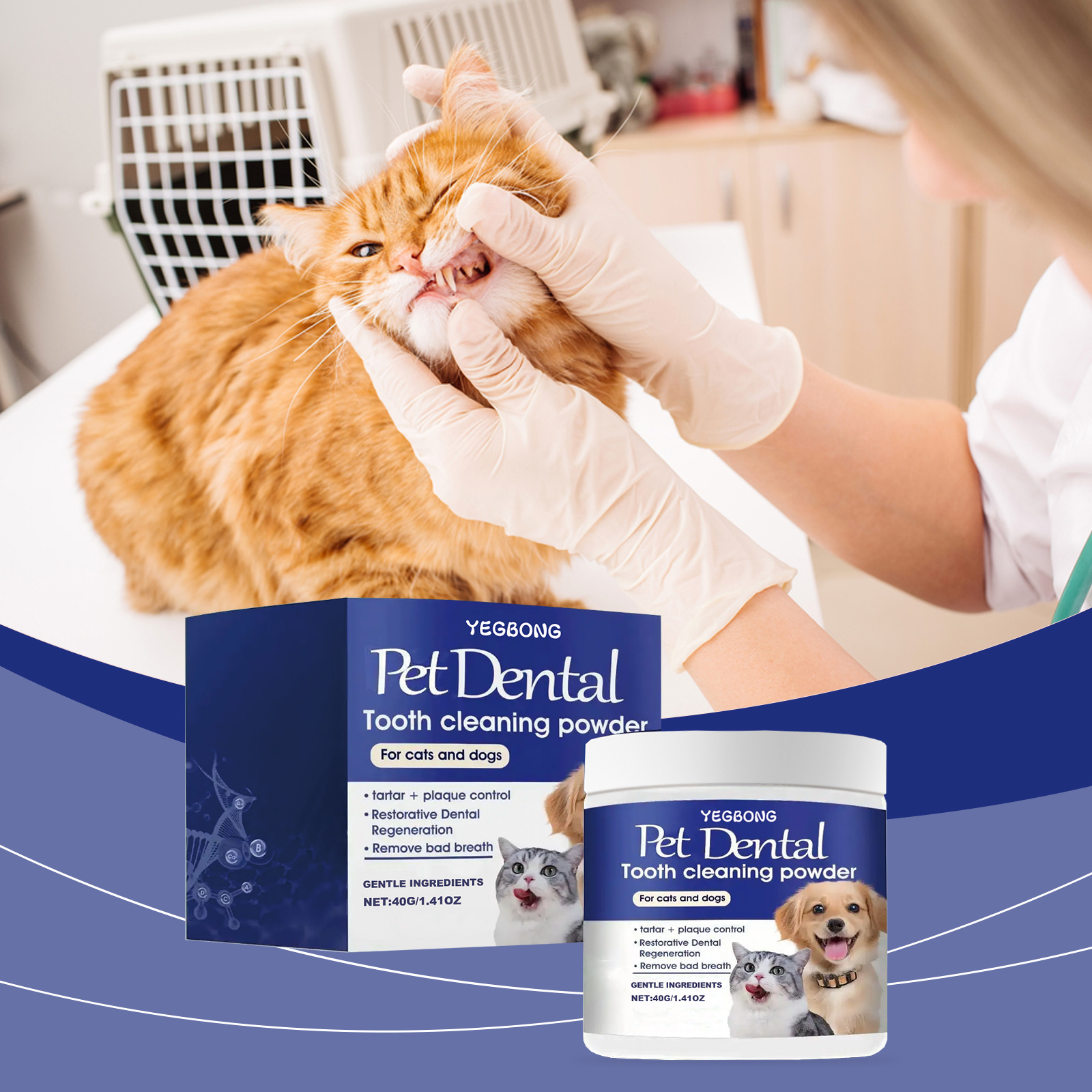 Pet Tartar Removal Tooth Powde - Teeth Whitening Powder บทวิจารณ์และราคา
