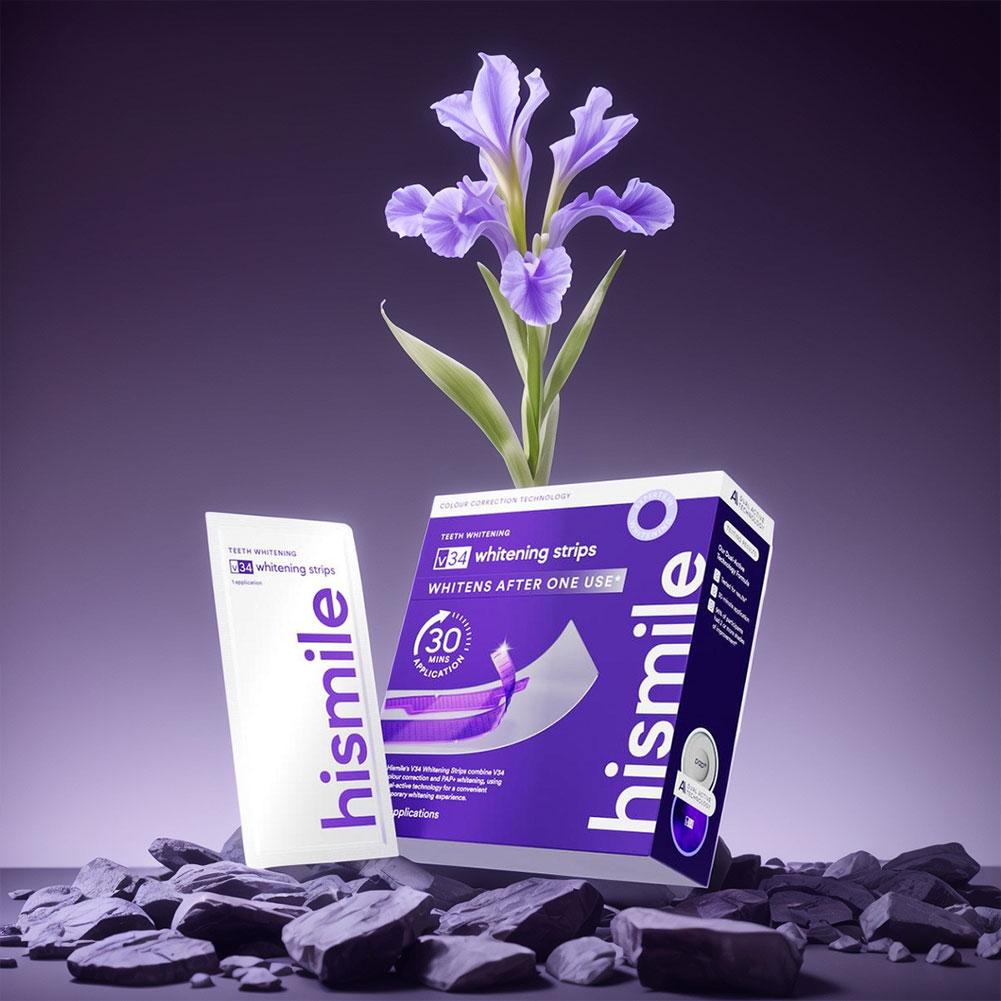 Purple Whitening Tooth Strips  - Teeth Whitening Routine บทวิจารณ์และราคา