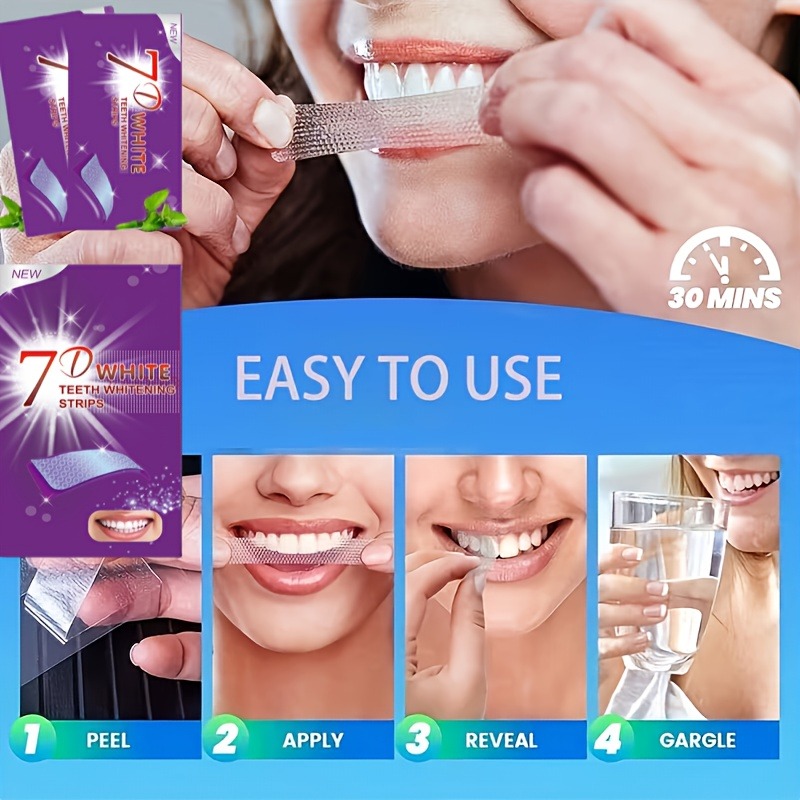 Teeth Whitening Strips for Nat - Whitening Strip 3D บทวิจารณ์และราคา