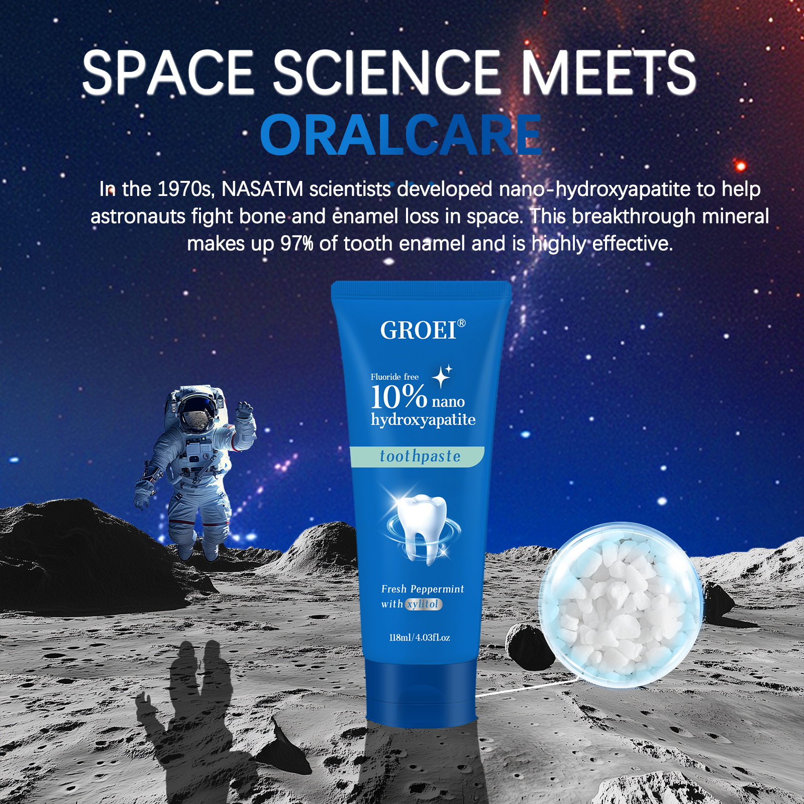 GROEI 10% Nano Hydroxyapatite  - Hydroxyapatite Toothpaste บทวิจารณ์และราคา