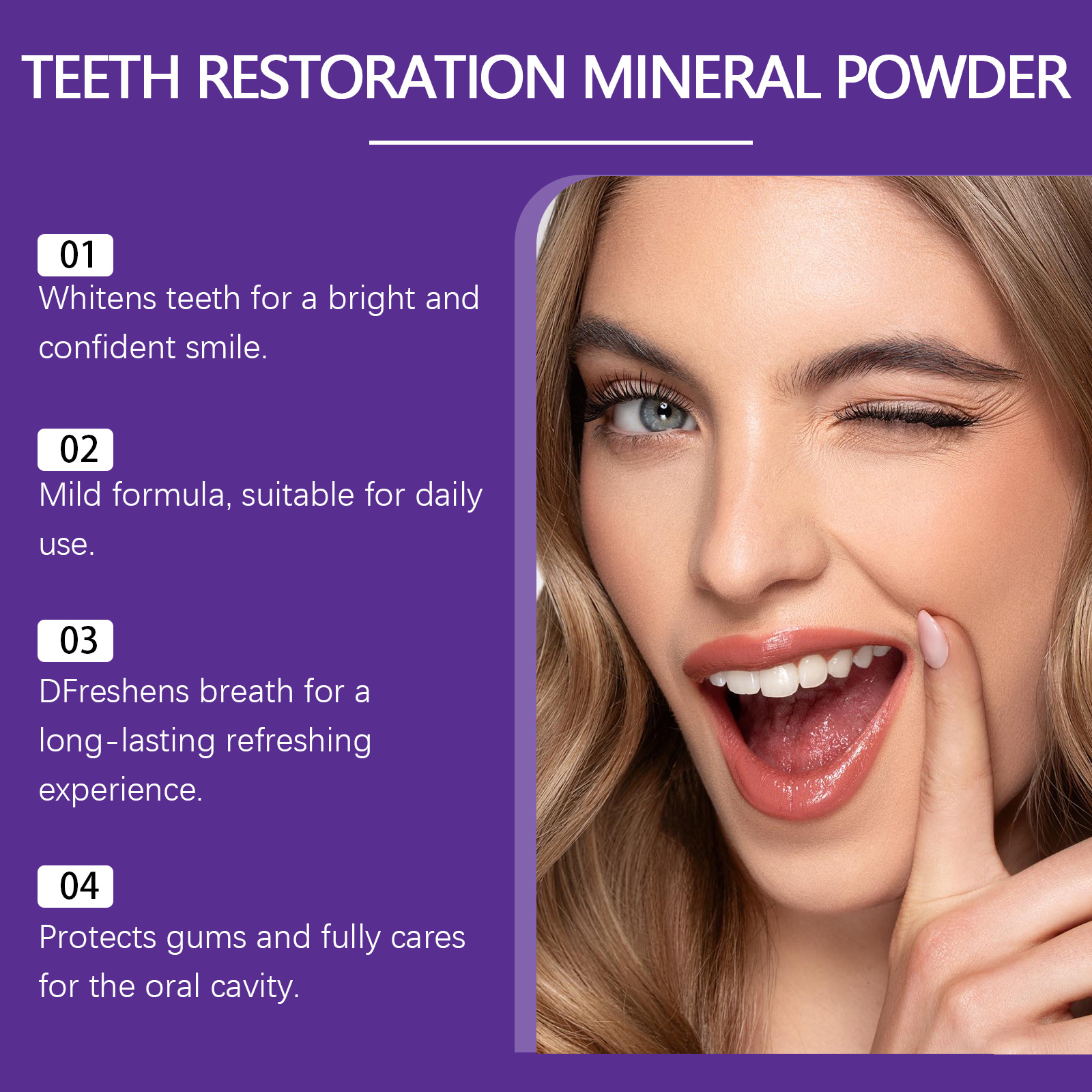 Teeth Restoration Mineral Powd - Teeth Whitening Effective บทวิจารณ์และราคา