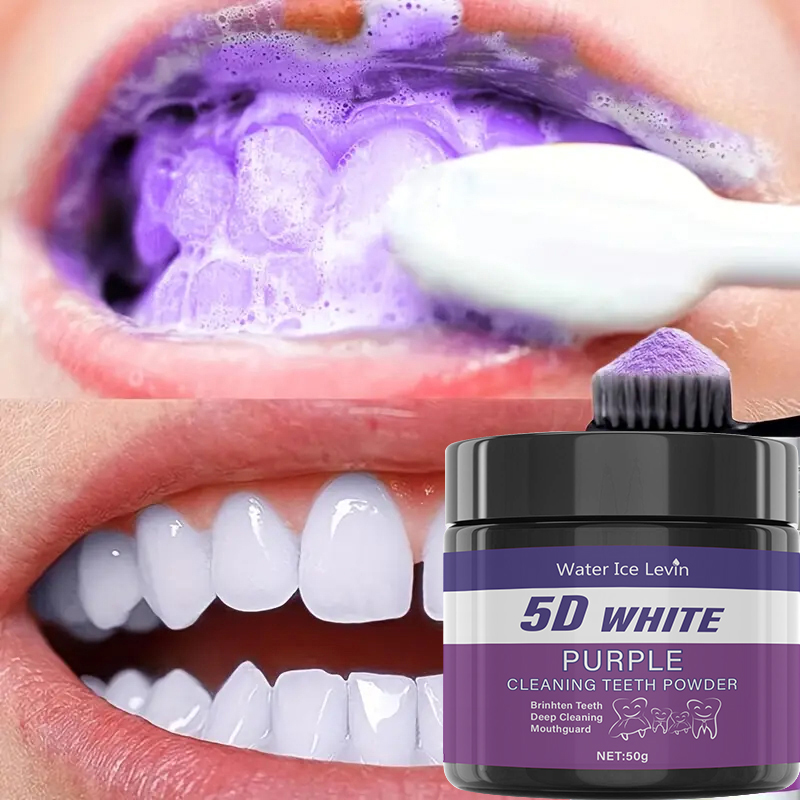 Purple Tooth Cleaning Powder - - Teeth Whitening Powder บทวิจารณ์และราคา