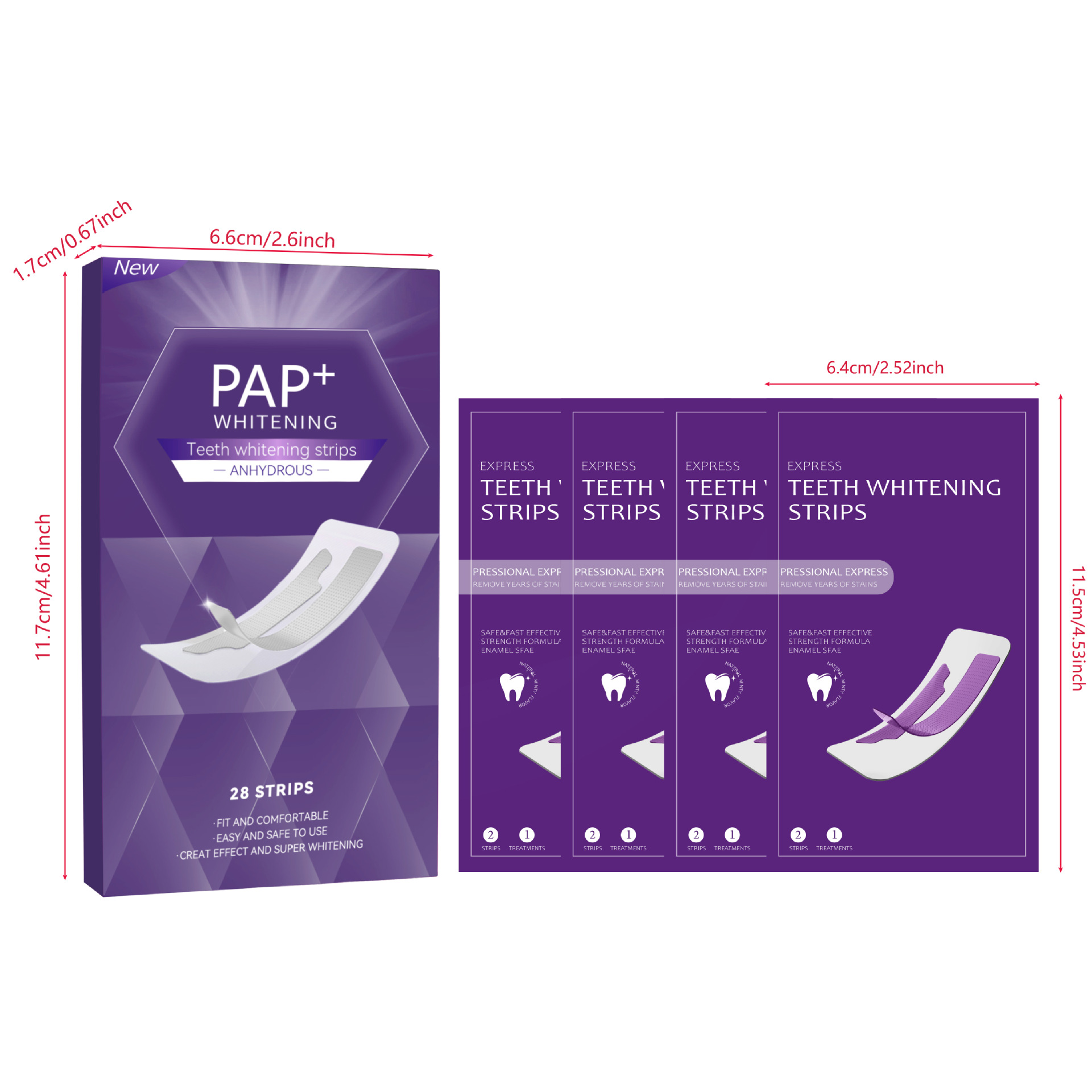 3D Dry Teeth Whitening Strips  - Whitening Strip 3D บทวิจารณ์และราคา