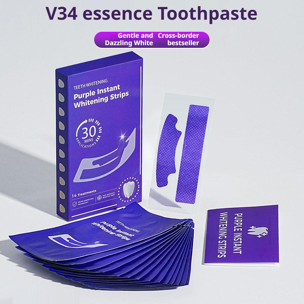 V34 Teeth Whitening Strips - E - Teeth Whitening Vape บทวิจารณ์และราคา