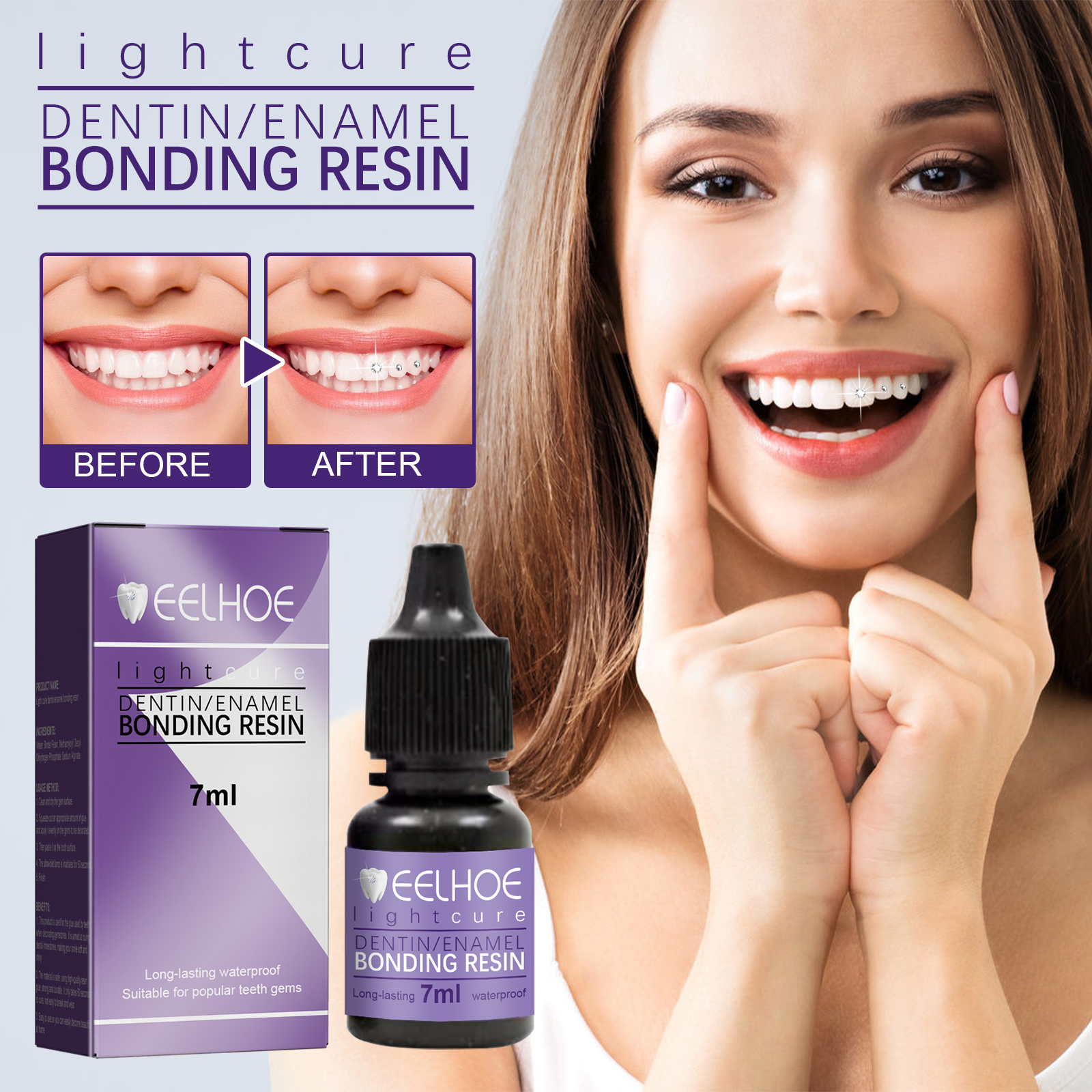 Tooth Gem Glue Dental Adhesive - Teeth Whitening Uv Kit บทวิจารณ์และราคา