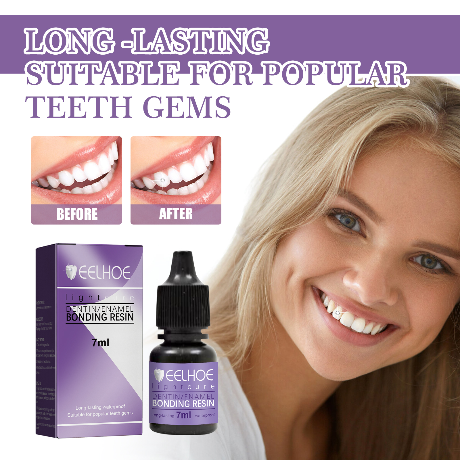 Tooth Gem Glue Dental Adhesive - Teeth Whitening Uv Kit บทวิจารณ์และราคา