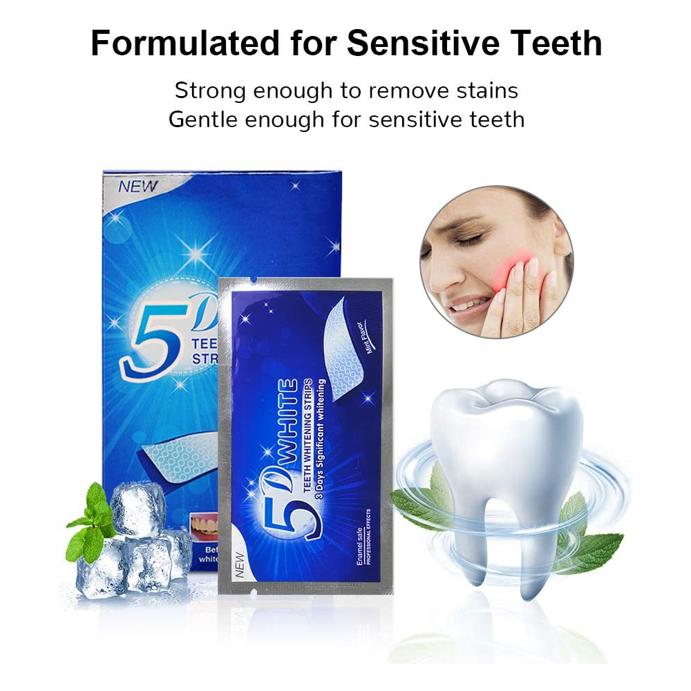 5D White Teeth Whitening Strip - Teeth Whitening With Peroxide บทวิจารณ์และราคา