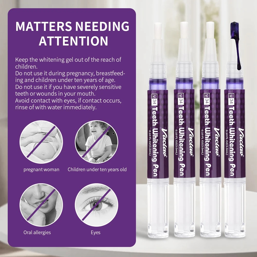 Vaclav V34 Purple teeth whiten - Teeth Whitening With Peroxide บทวิจารณ์และราคา