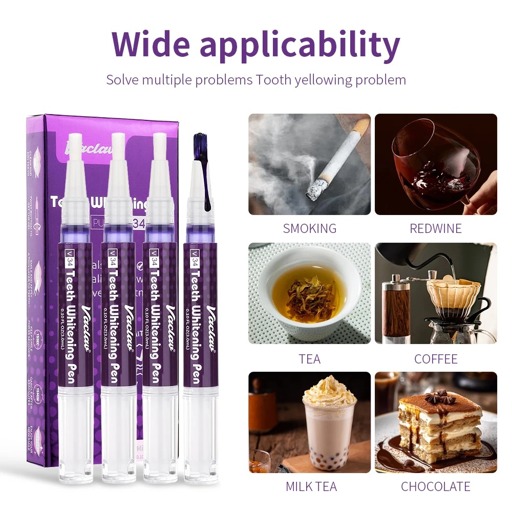 Vaclav V34 Purple teeth whiten - Teeth Whitening With Peroxide บทวิจารณ์และราคา